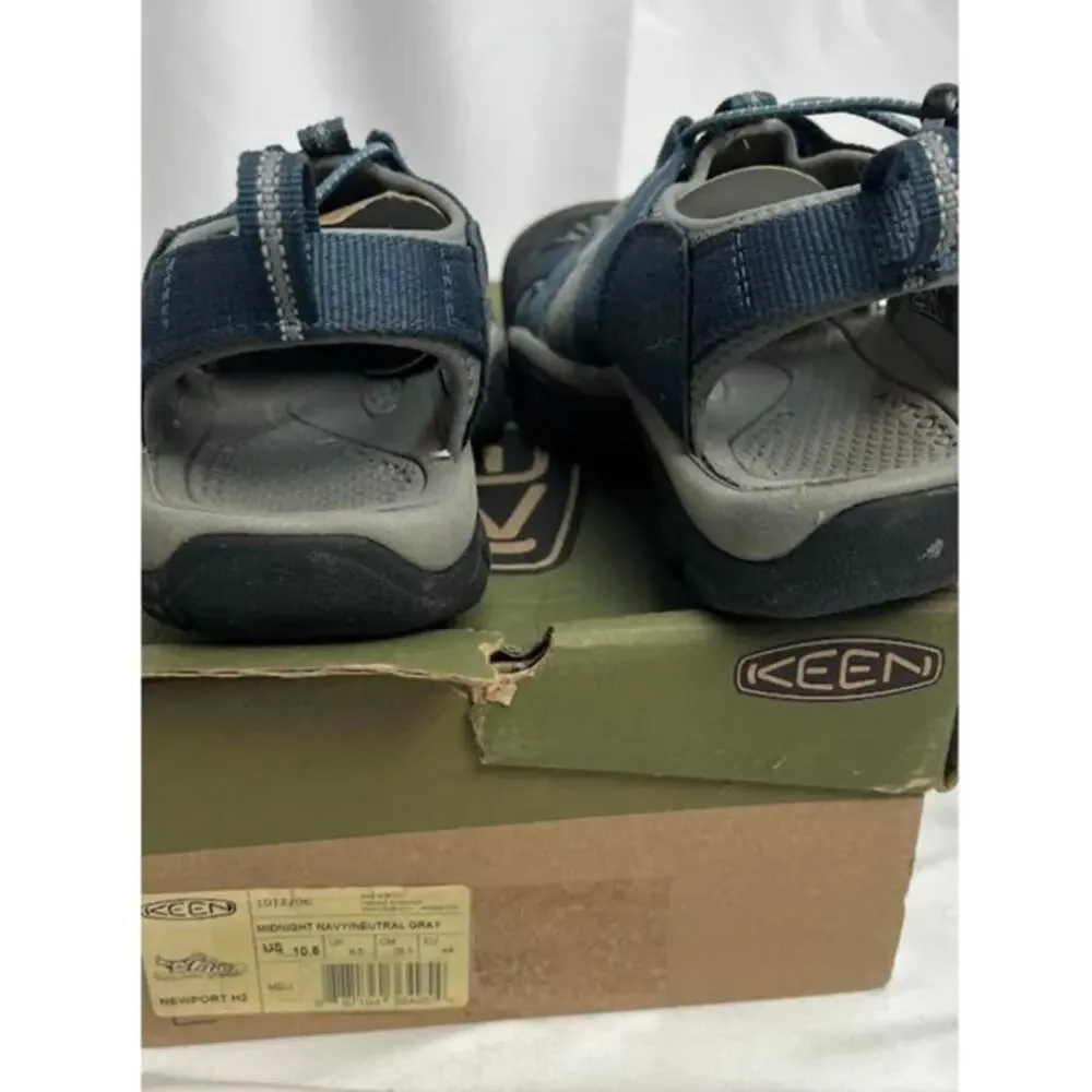 KEEN Men's Newport H2 Closed Toe Water Sandals, Navy Gray, 10.5
